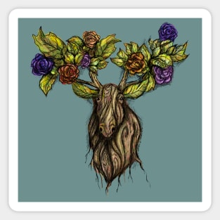 Forest Moose (Color) Sticker